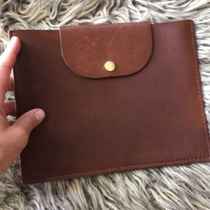 Teddi Joelle Caroline Clutch Brown Leather